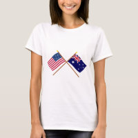 Les USA et drapeaux croisés parAustralie