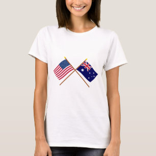 T-shirt Les USA et drapeaux croisés parAustralie