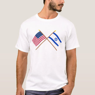 T-shirt Les USA et drapeaux croisés parIsraël