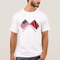 Les USA et le Trinidad et les drapeaux croisés par
