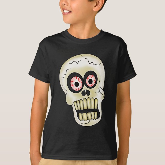 T-shirt Les vacances de crâne de Halloween badinent le (Devant)