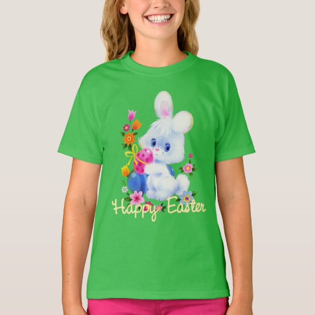 T-shirt Les vacances de lapin de Pâques badinent le (Devant)