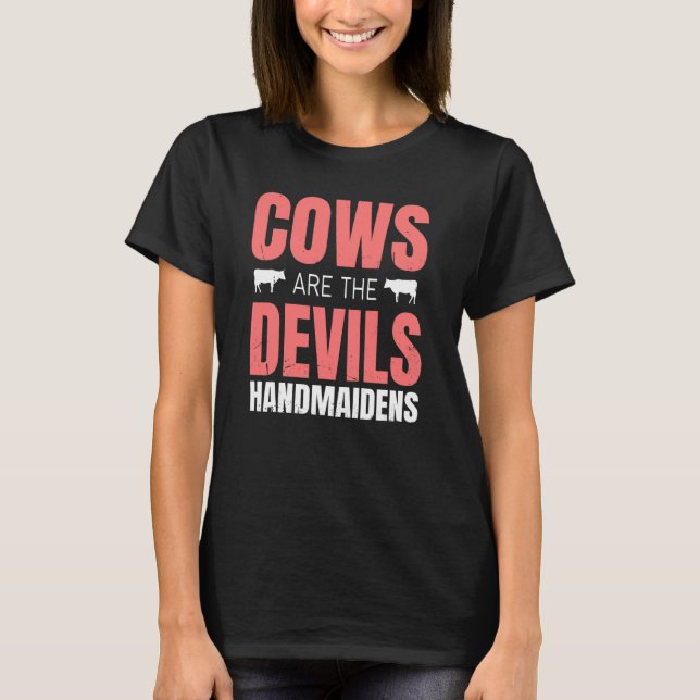 T-shirt Les Vaches De La Ferme De Vaches Sont Les Maîtères (Devant)