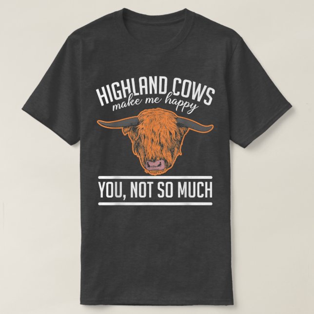 T-shirt Les vaches écossaises des Highlands font de la fer (Design devant)