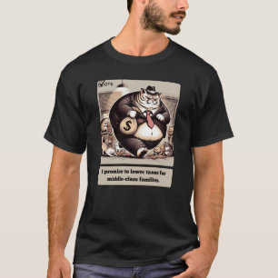 T-shirt Les vaches espiègles : Le Cat Crafty Politicien