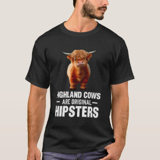 T-shirt Les vaches Highland sont des hipsters originaux