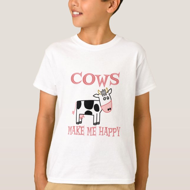 T-shirt Les Vaches Me Rendent Heureux (Devant)