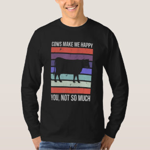 T-shirt Les vaches me rendent heureux Funny Vache fermier 