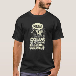 T-shirt Les vaches ne provoquent pas de farce de Réchauffe