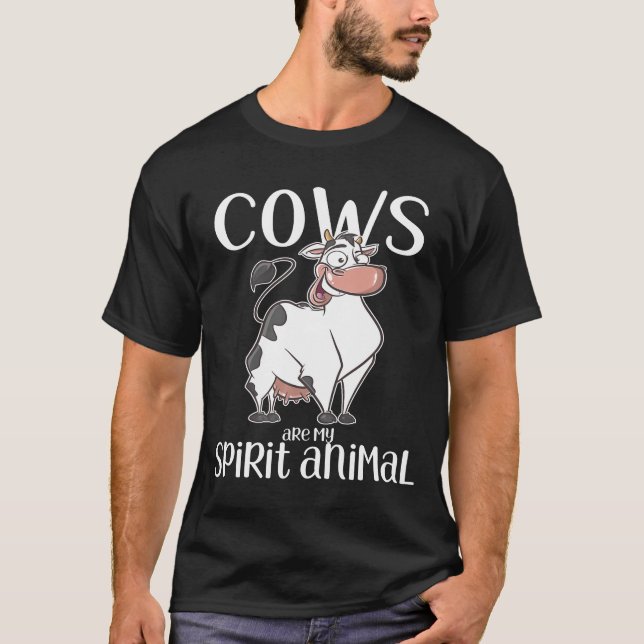 T-shirt Les vaches sont mon esprit Animal Cow Premium (Devant)