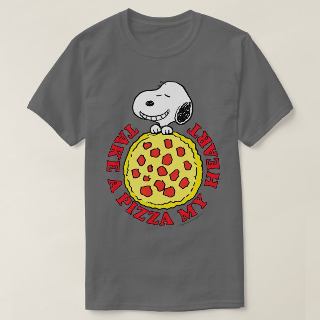 T-shirt Les Valentines de cacahuètes font une pizza Mon co (Design devant)