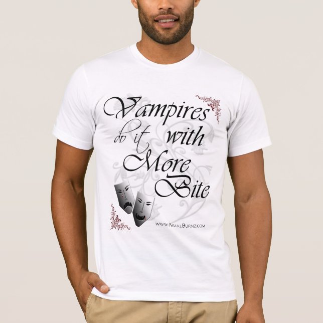 T-shirt Les vampires le font avec plus de morsure (Devant)