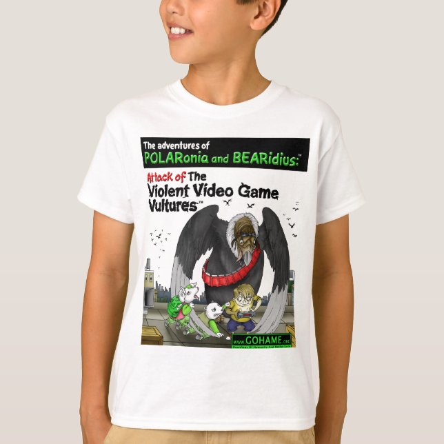 T-shirt Les vautours du jeu vidéo violent (Devant)