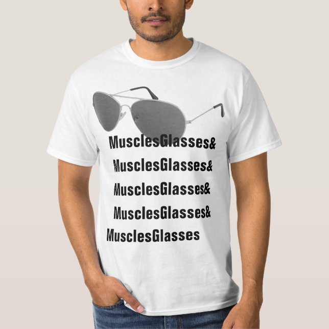 T-shirt Les verres de muscles est un héros canadien - (Devant)