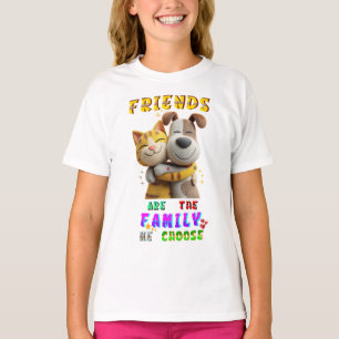 T-shirt Les Vêtements des Amis Sont la Famille que Nous Ch