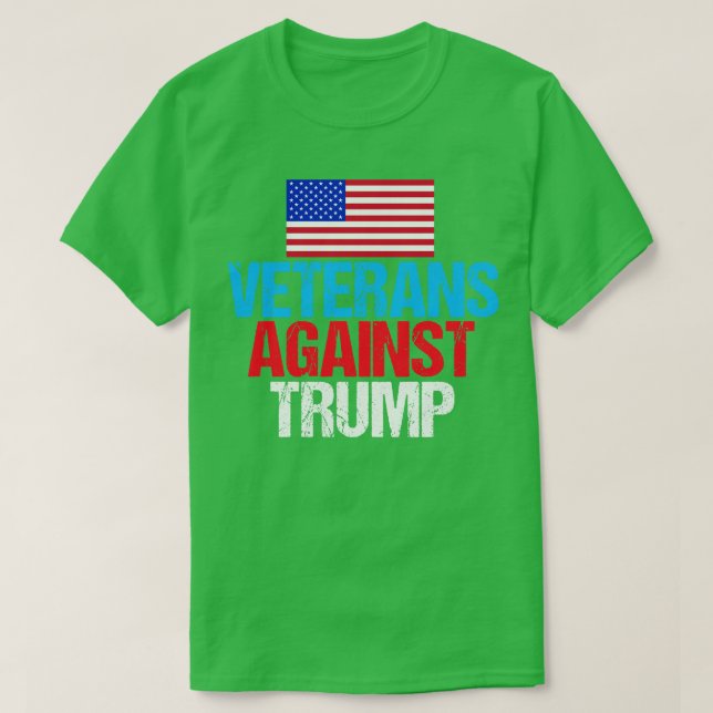 T-shirt Les vétérans contre Trump (Design devant)