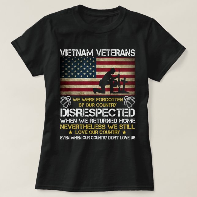 T-shirt Les vétérans du Vietnam Nous avons été oubliés par (Design devant)