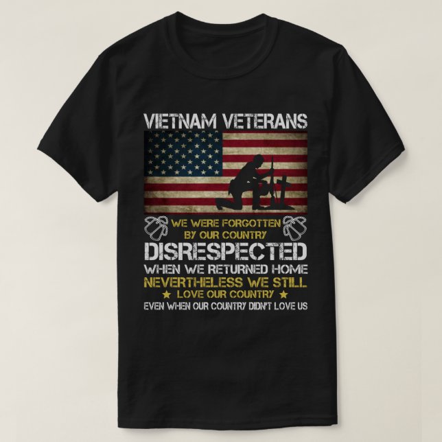 T-shirt Les vétérans du Vietnam Nous avons été oubliés par (Design devant)