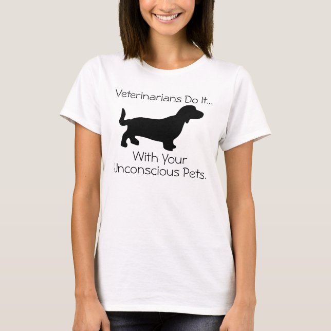 T-shirt Les vétérinaires le font… Avec vos animaux (Devant)