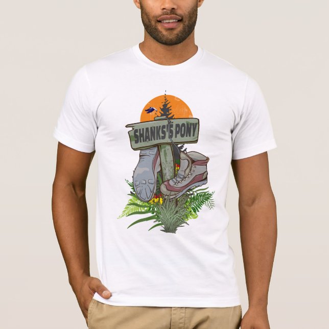 T-shirt Les vieilles bottes de randonnée de poney de Shank (Devant)