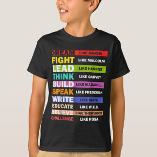 T-shirt Les vies noires S Leaders noirs Mois de l'histoire