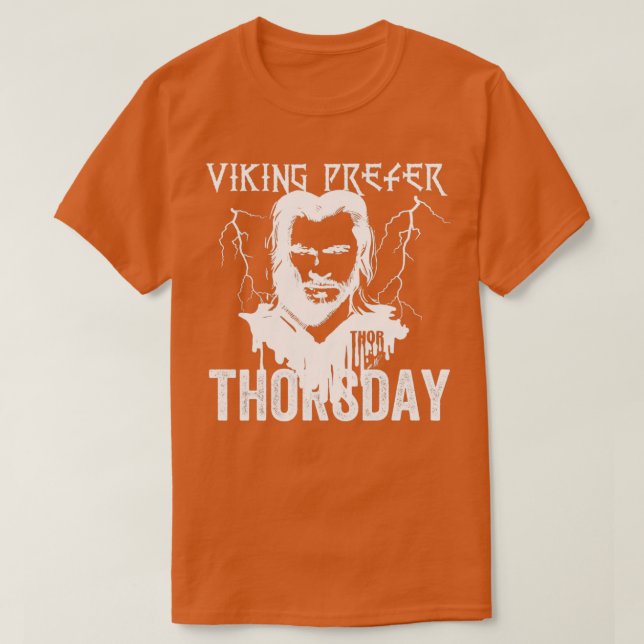 T-shirt Les Vikings Préfèrent Le Jeudi (Design devant)