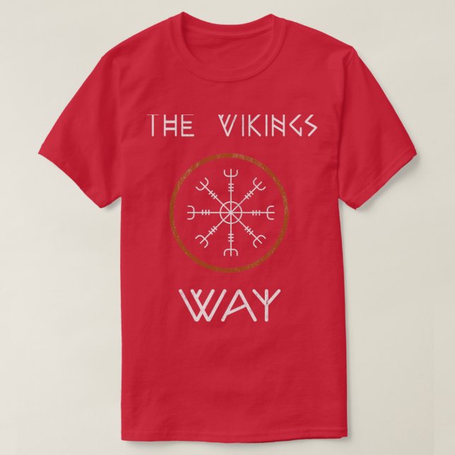 T-shirt Les Vikings Way Vegvisir Grunge (Design devant)