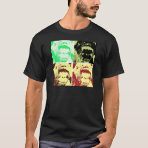 T-shirt Les visages de Gorilla Pop Art
