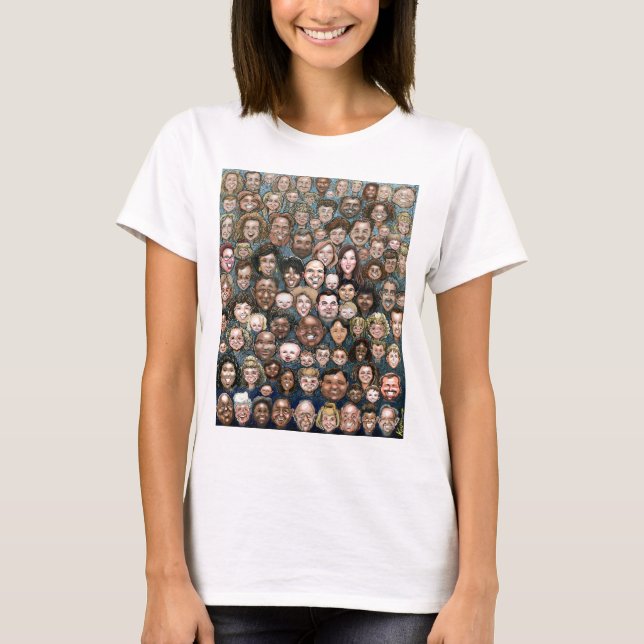 T-shirt Les visages de l'humanité (Devant)