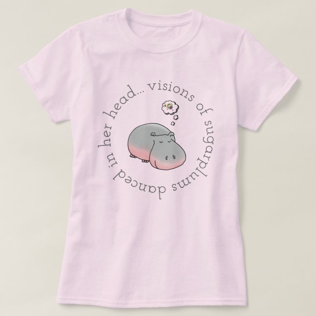 T-shirt Les visions hippo des prunes de sucre (Design devant)
