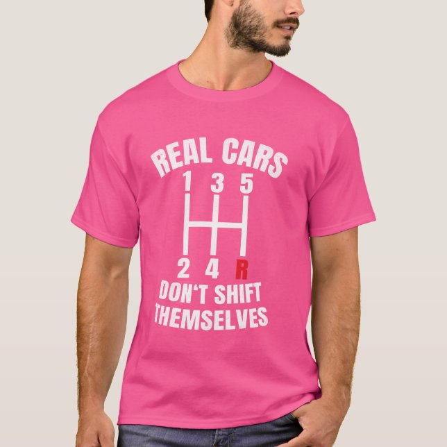 T-shirt Les voitures réelles ne se déplacent pas Auto Raci (Devant)