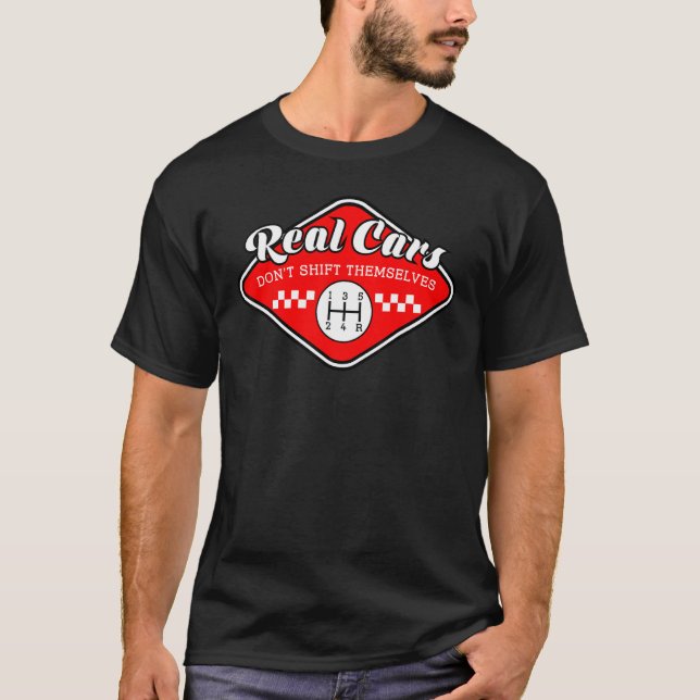 T-shirt Les voitures réelles ne se déplacent pas Transmiss (Devant)