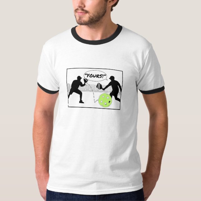 T-shirt "LES VÔTRES !" Pickleball Doubles Humour Picklebal (Devant)
