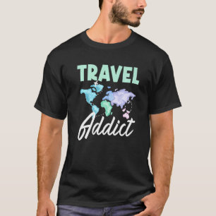 T-shirt Les Voyageurs Addict Monde Voyageurs Autour Du Mon