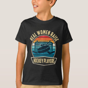 T-shirt Les vraies femmes élèvent des joueurs de hockey dr