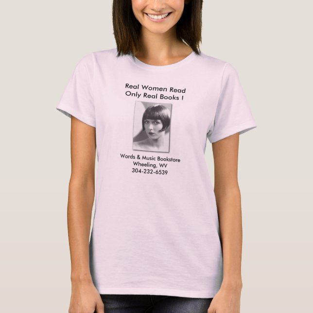 T-SHIRT LES VRAIES FEMMES ONT LU SEULEMENT DE VRAIS LIVRES (Devant)