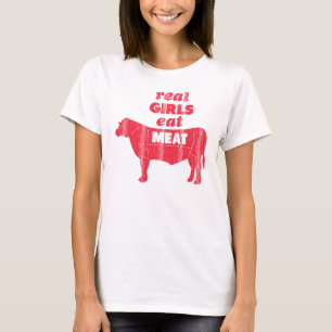 T-shirt Les vraies filles mangent de la viande