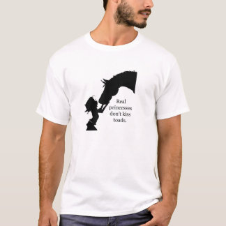 T-shirt les vraies princesses n'embrassent pas des