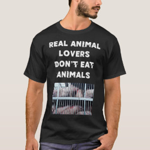 T-shirt Les vrais amoureux des animaux ne mangent pas d'an
