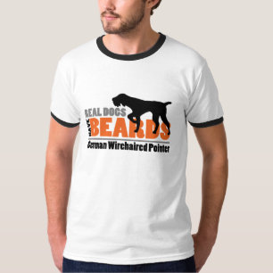 T-shirt Les vrais chiens ont des barbes - indicateur à