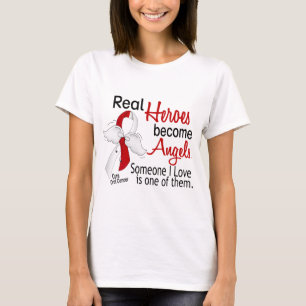 T-shirt Les vrais héros deviennent Cancer oral d'anges