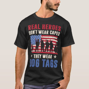 T-shirt Les vrais héros ne portent pas de caps ils portent