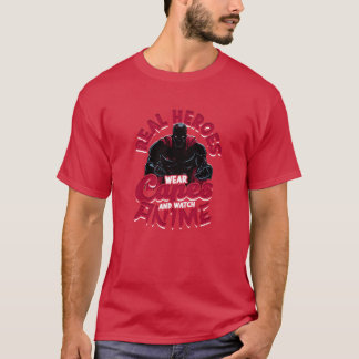 T-shirt Les vrais héros portent des capes et regardent l'a