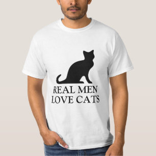 T-shirt Les vrais hommes aiment le minou noir et blanc du