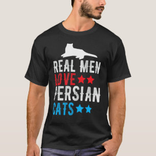 T-shirt Les vrais hommes aiment les chats persans Chats