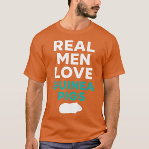 T-shirt Les vrais hommes aiment les cochons de Guinée rong