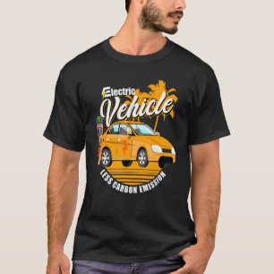T-shirt Les vrais hommes conduisent la voiture électrique 