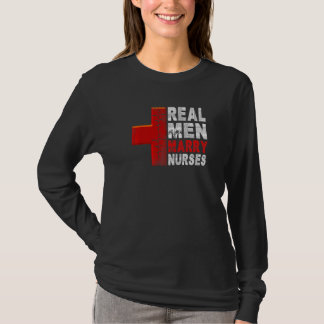 T-shirt Les vrais hommes épousent des infirmières Humour