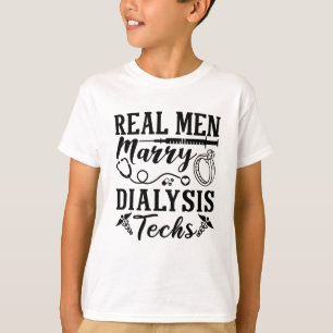T-shirt Les vrais hommes épousent la technologie de la dia