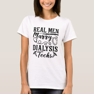 T-shirt Les vrais hommes épousent la technologie de la dia